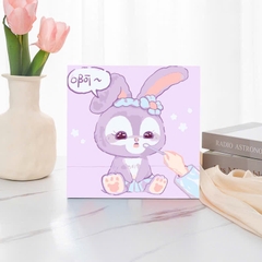 Tranh tô màu số hóa đã căng khung kèm màu, cọ size 20x20, tranh số hóa hoạt hình, bé ba, phong cảnh, loopy, cappy bara