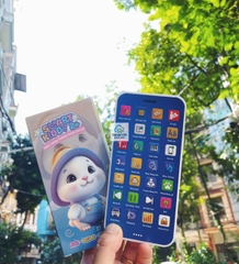 Điện thoại đồ chơi trẻ em bằng tiếng việt phát nhạc, hát ru, học toán, nhại giọng có đèn Led