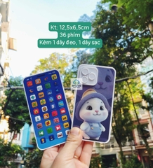 Điện thoại đồ chơi trẻ em bằng tiếng việt phát nhạc, hát ru, học toán, nhại giọng có đèn Led