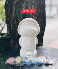 (Size to 16-23cm) Tượng thạch cao bé ba, labubu, kuromi, capybara, công chúa, siêu nhân, Set tô tượng kèm màu và bút vẽ