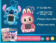 Máy game nuôi thú ảo mini labubu, stick kèm móc khóa dễ thương, rèn luyện tính kiên nhẫn và trách nhiệm