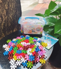 Bộ xếp hình hình hoa mai 3D 200, 400 chi tiết, mô hình lắp ráp hoa mai 3D xoay chiều tặng kèm hướng dẫn lắp ráp