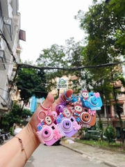 Móc khóa máy ảnh đồ chơi mini, chiếu hình các nhân vật hoạt hình sanrio, capybara, đồ chơi máy ảnh chiếu hình cute