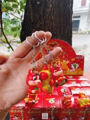 Blindbox hộp mù bí ẩn 24 móc khóa bé ba, capybara, kuromi, labubu, hộp mù móc khóa trang trí balo túi xách