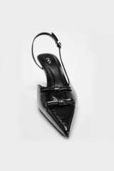 ZARA FAUX PATENT LEATHER HEELS
