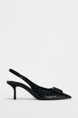 SLINGBACK SHOES WITH PRINT DETAIL