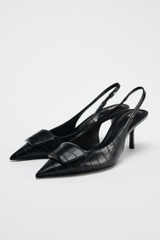 SLINGBACK SHOES WITH PRINT DETAIL