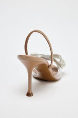 SANDALS WITH OVERSIZED SHINY BOW