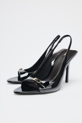 SUNʼIY LAK QOPLAMALI BALAND POSHALI SANDAL