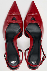 ZARA FAUX PATENT LEATHER HEELS