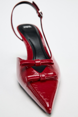 ZARA FAUX PATENT LEATHER HEELS