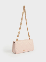 Handle Quilted Long Wallet