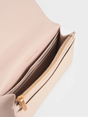 Handle Quilted Long Wallet