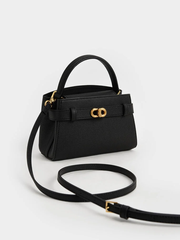 Aubrielle Metallic Buckle HandBag