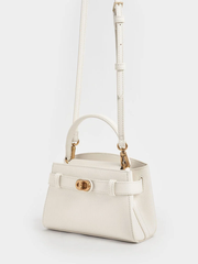 Aubrielle Metallic Buckle HandBag