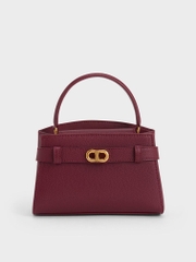 Aubrielle Metallic Buckle Handbag