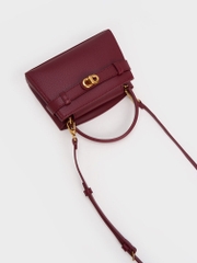 Aubrielle Metallic Buckle Handbag