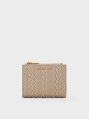 Apolline Textured Top-Zip Wallet