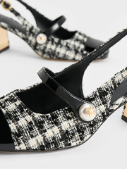 Aeryn Pearl-Embellished Slingback Pumps
