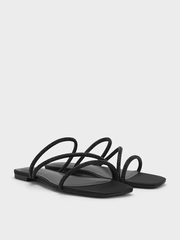 Satin Crystal-Embellished Strappy Sandals
