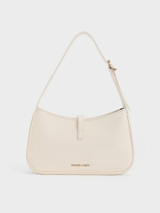 Cesia Metallic Accent Trapezoid Shoulder Bag