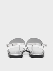 V-Strap Slingback Thong Sandals