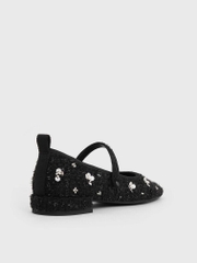 Bunny Tweed Mary Jane Flats