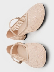 Gertrude Mesh Embroidered Floral Mary Janes