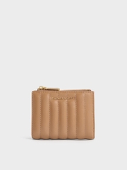 Donna Crinkle-Effect Panelled Top-Zip Wallet