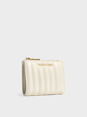 Donna Crinkle-Effect Panelled Top-Zip Wallet