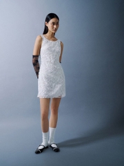 Pearl-Embellished Cap-Toe Flat Mules