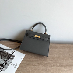 Túi Hermes Kelly Remake Hàn Da Bò Togo Màu Xám