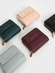 Front Flap Zip-around Mini Wallet