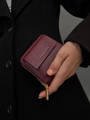 Front Flap Zip-around Mini Wallet
