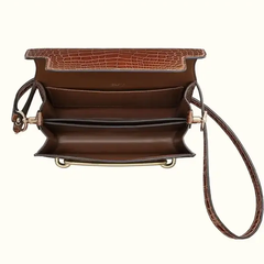 Túi Hermes Roulis da cá sấu Shiny Alligator
