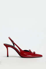 ZARA FAUX PATENT LEATHER HEELS