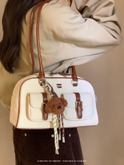Túi xách nữ Nanfeng Chio2nd retro màu be