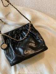 Túi đeo vai xích xếp ly Chio2nd Gold Party Bucket Bag