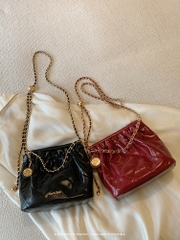 Túi đeo vai xích xếp ly Chio2nd Gold Party Bucket Bag
