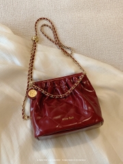 Túi đeo vai xích xếp ly Chio2nd Gold Party Bucket Bag