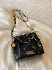 Túi đeo vai xích xếp ly Chio2nd Gold Party Bucket Bag