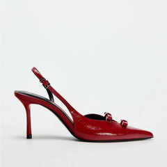 ZARA FAUX PATENT LEATHER HEELS