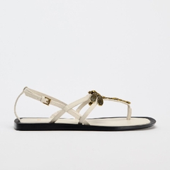 EMBELLISHED FLAT SLIDER SANDALS