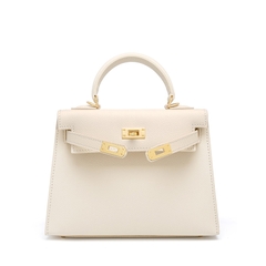 Túi Hermes Kelly Remake Hàn Da Bò Togo Màu Trắng