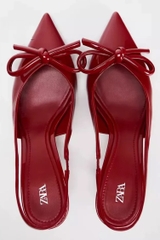 PATENT BOW HEEL SHOES