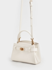 Aubrielle Metallic Buckle Handbag