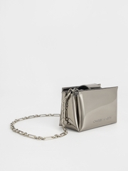 Bosie Metallic Top Handle Pouch
