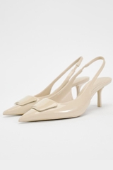 SLINGBACKS WITH HEEL DETAIL