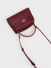Aubrielle Metallic Buckle HandBag