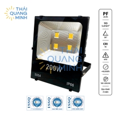 Đèn Pha Led Vuông 200W FL-Eco200V-T 3000K